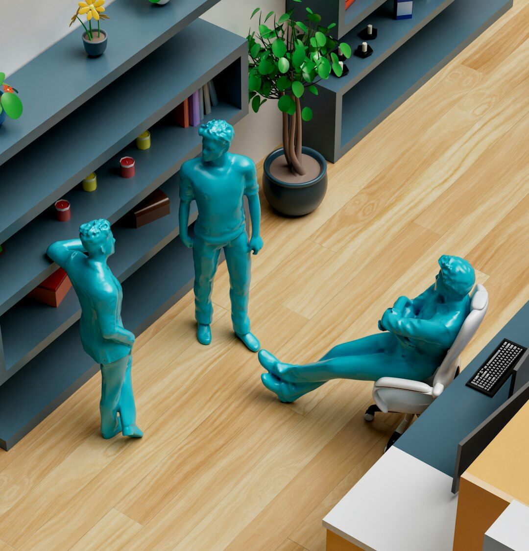 Family meeting with a legal advisor at an office table
